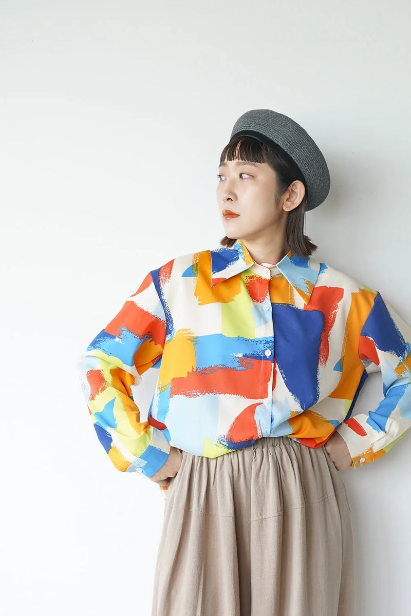 カラーペイント総柄シャツ – LILA & CITTA ONLINE SHOP