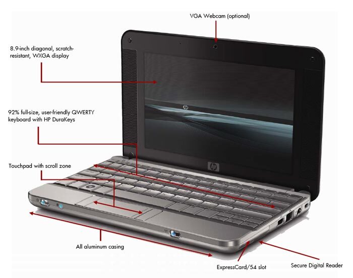 HP 2133 Mini-Note KX869AT | Hardware Specs