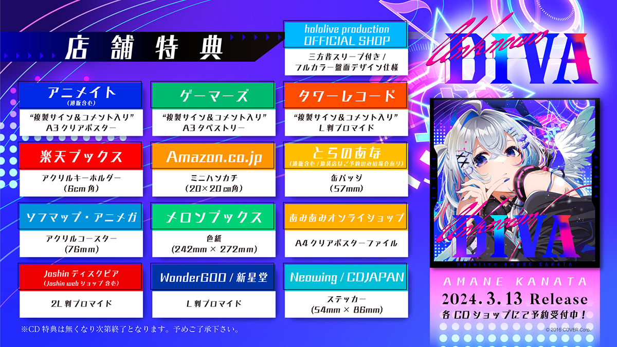 ホロライブ所属・天⾳かなた、1stフルアルバム『Unknown DIVA