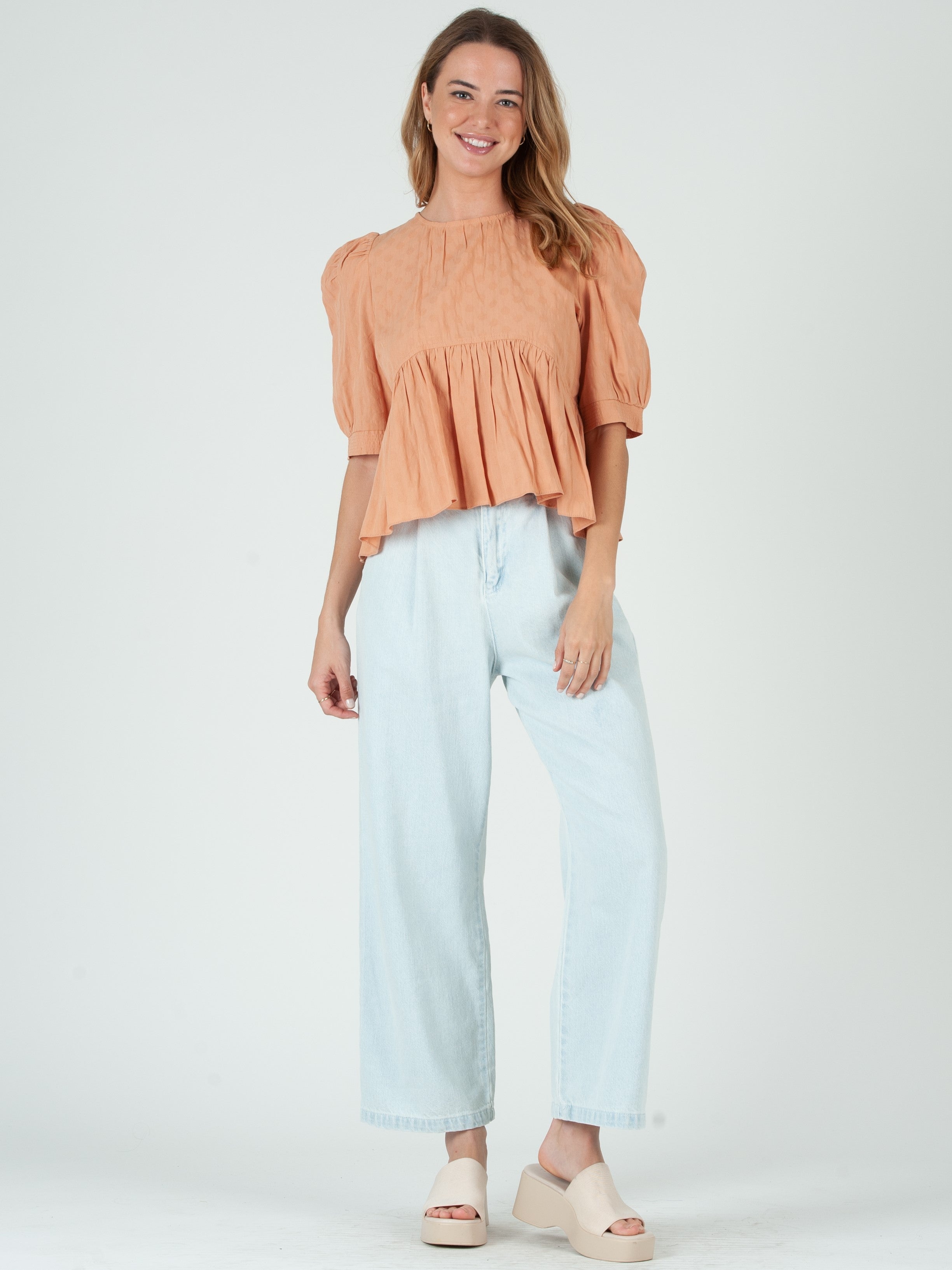 Women's Cotton Peplum Top – Lucca Couture