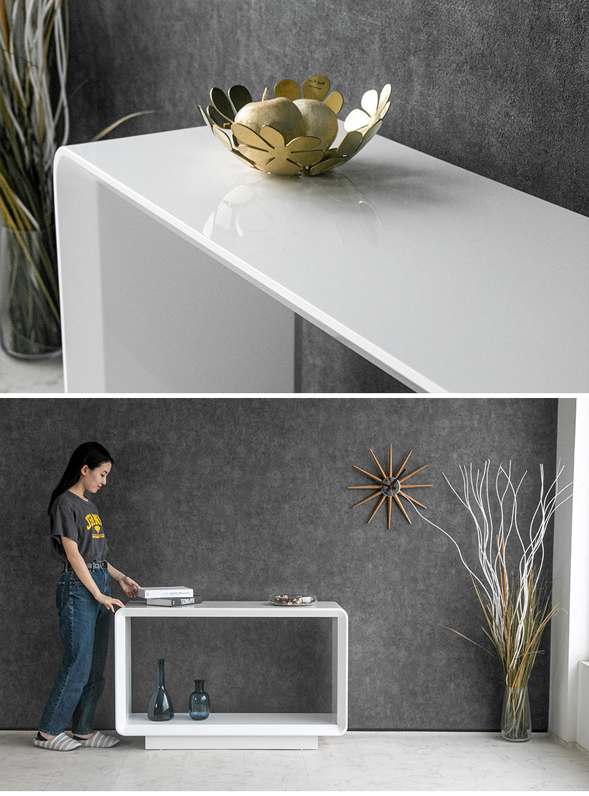 lushroom コンソールテーブル ホワイト ハイグロス 幅120㎝ – lushroom