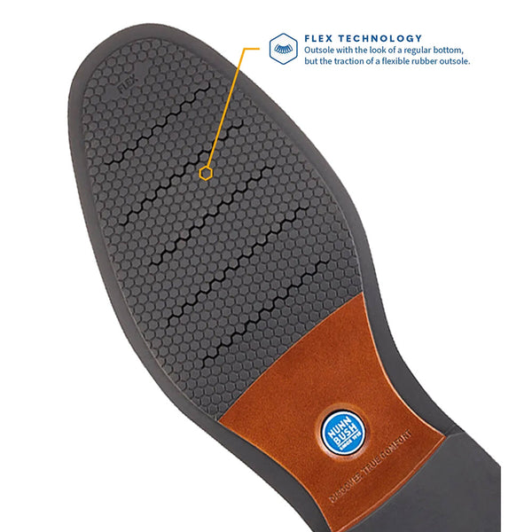 NUNN BUSH CENTRO FLEX PLAIN TOE OXFORD COGNAC - MENS - Lamey