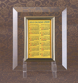 純金カレンダー 「ゴールドカレンダー2026」 -- Fine Gold Card --