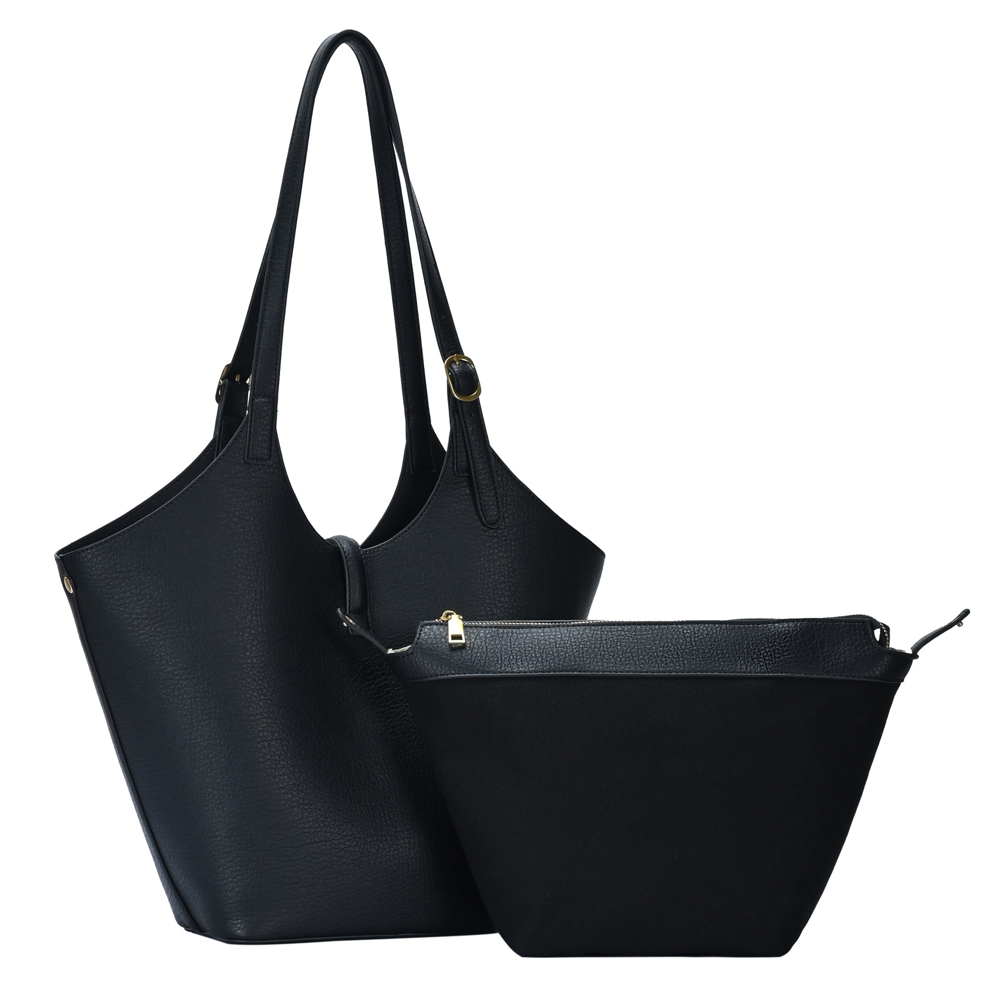 Isabelle 2 in 1 Scoop Neck Tote – Versatile Vegan Leather Bag by