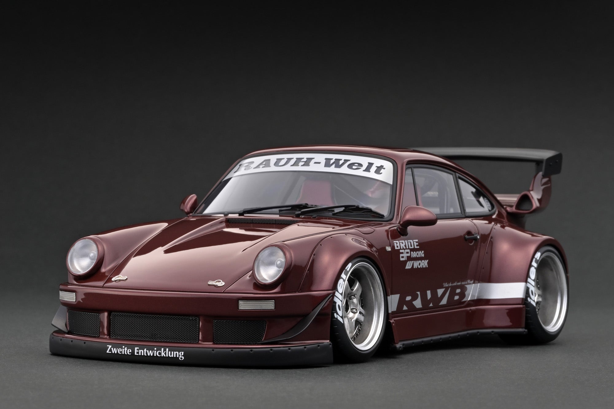 Ignition Model 1:18 Porsche 930 RWB in Dark Red – Model Cars Houston