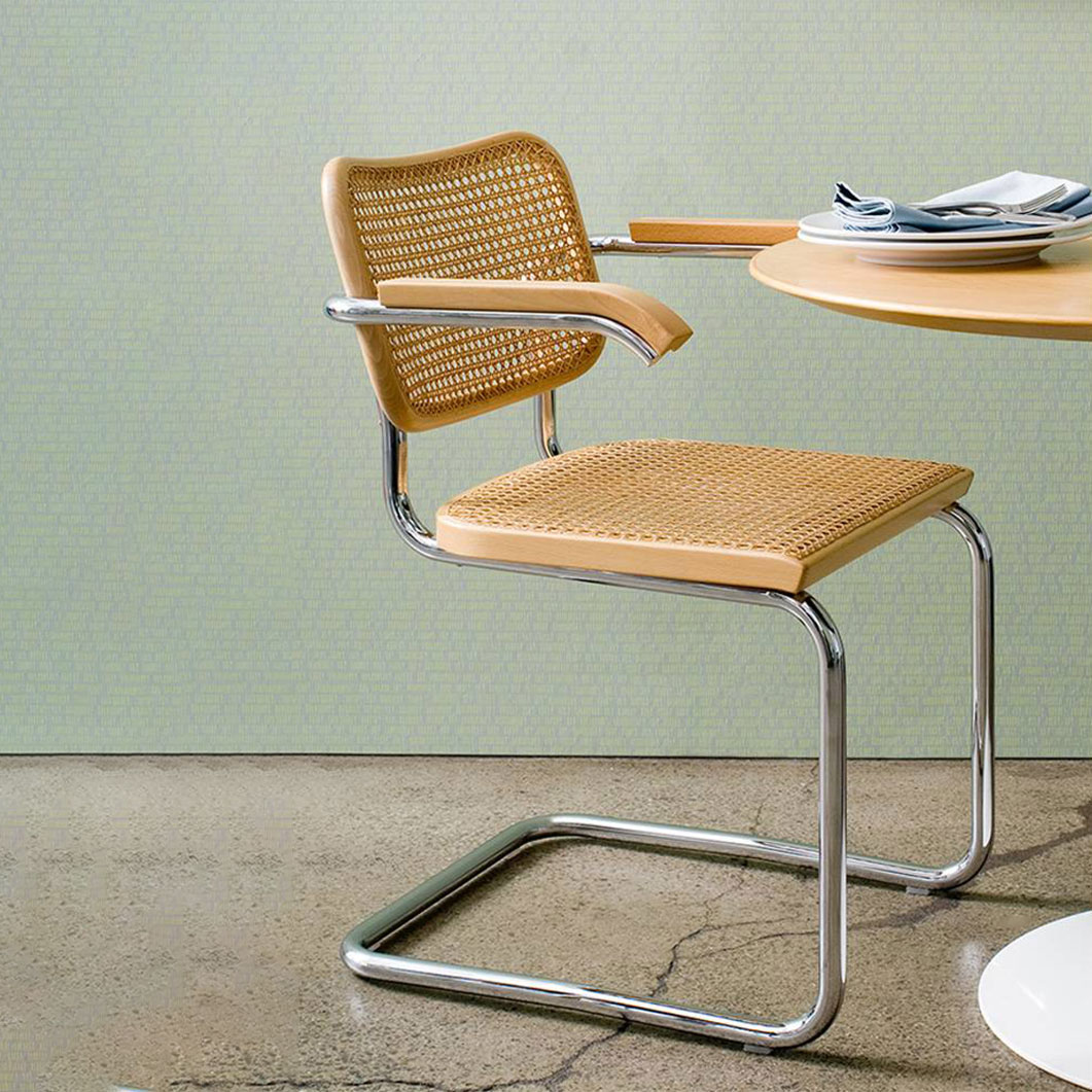 Knoll チェスカチェア アームチェア 機械張り ブラックビーチ(（アーム