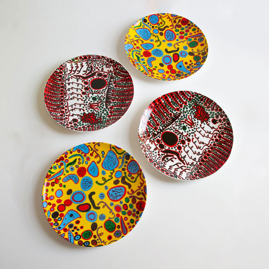 草間彌生：Women Wait for Love インテリアプレート(Women Wait for