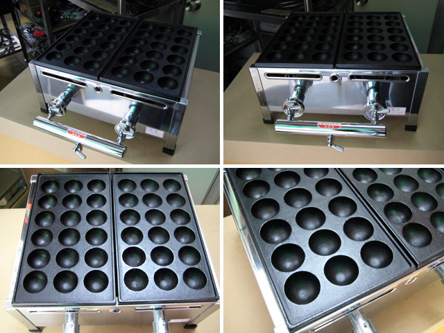 AKS 業務用 たこ焼き器 2丁掛 [18穴x2連] : MDS01 【業務用 厨房機器