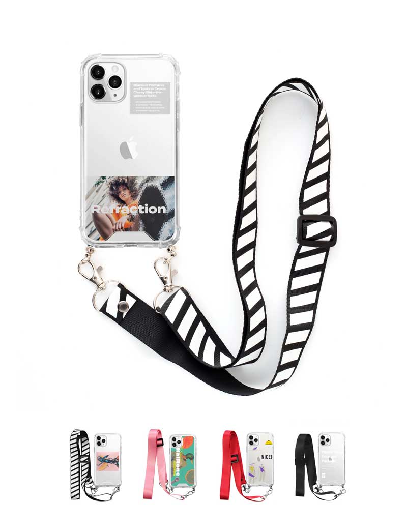 ネックストラップ付 耐衝撃ケースのオリジナル制作・印刷｜1個から作成