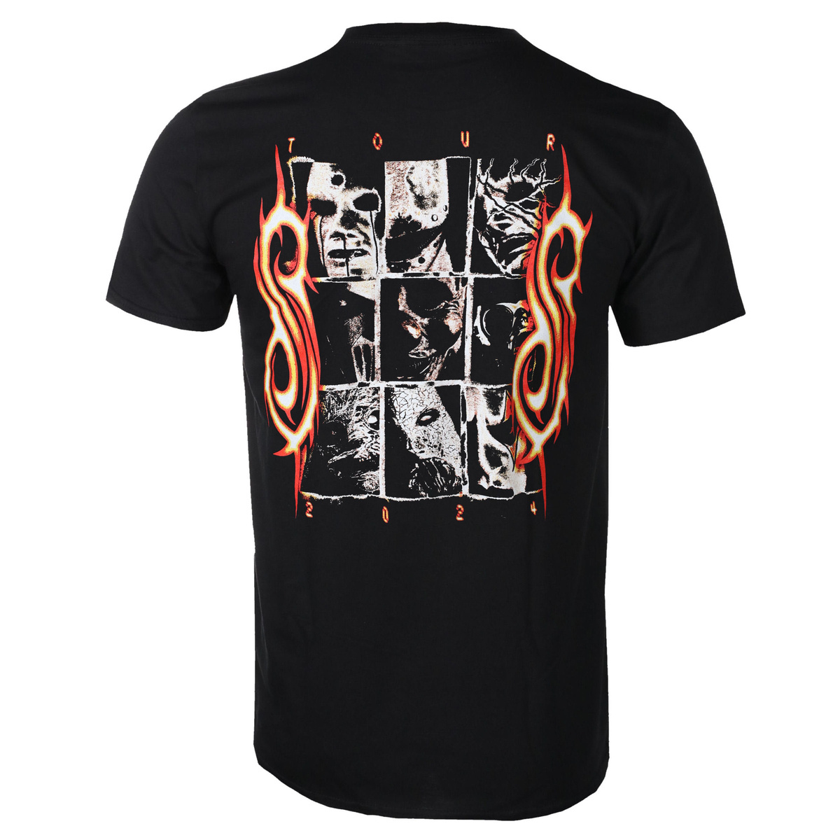 men's t-shirt Slipknot - Tour 2024 Glowing Faces - Black