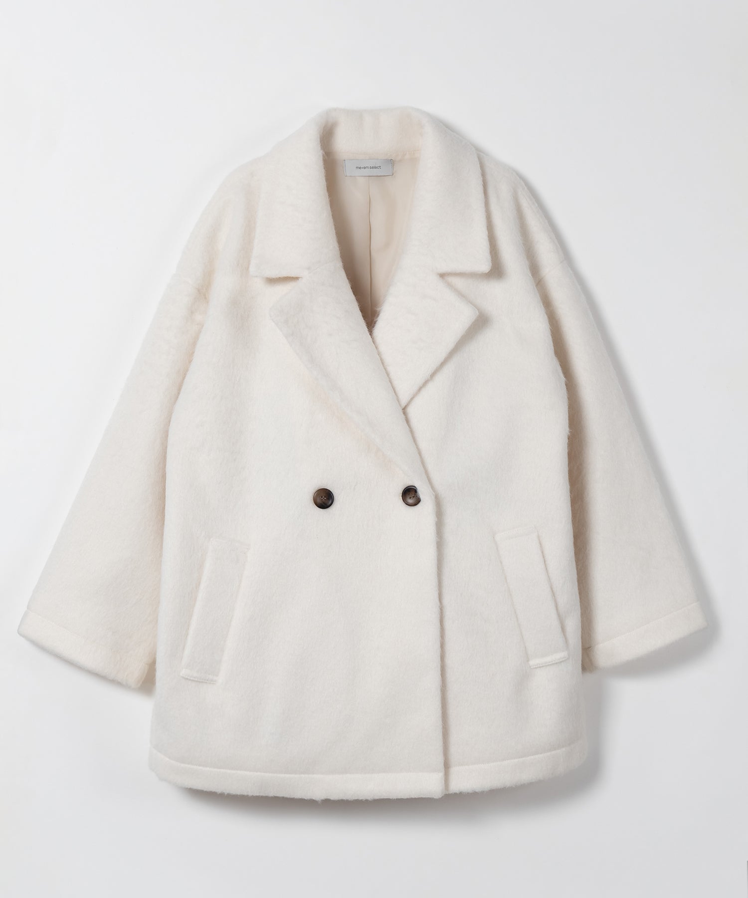 オーバーサイズシャギーメルトンミドルコート