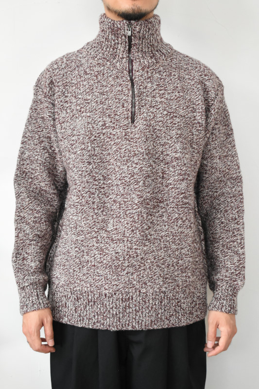 SALE!】Caledoor (カレドアー) British Wool Half Zip Knit Made by