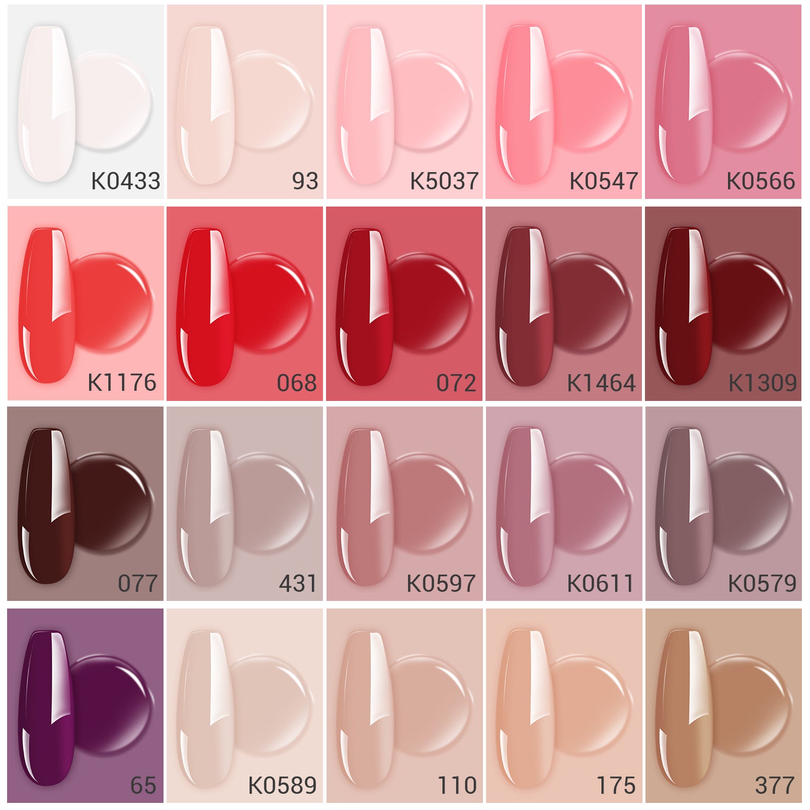 Fall & Winter 15ml Gel Nail Polish Set