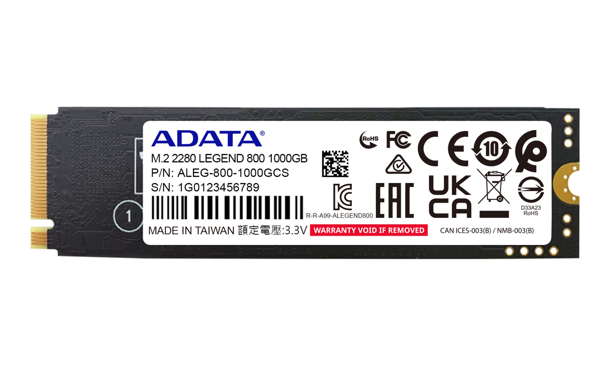 1TB AData Legend 800 PCIe Gen4 x4 M.2 2280 SSD Solid State Disk