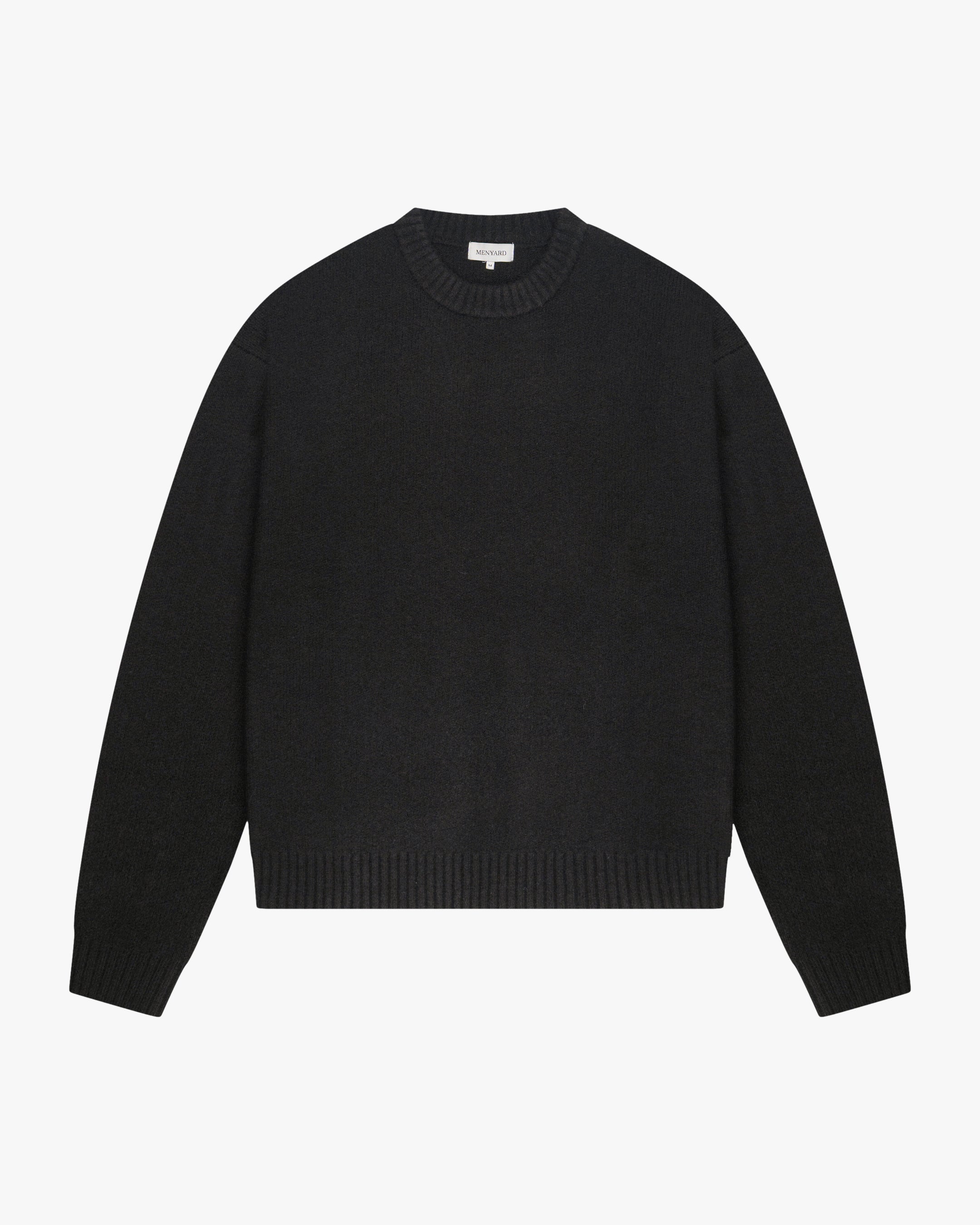 Brixton Wool-Blend Brushed Sweater - Black | Menyard ®