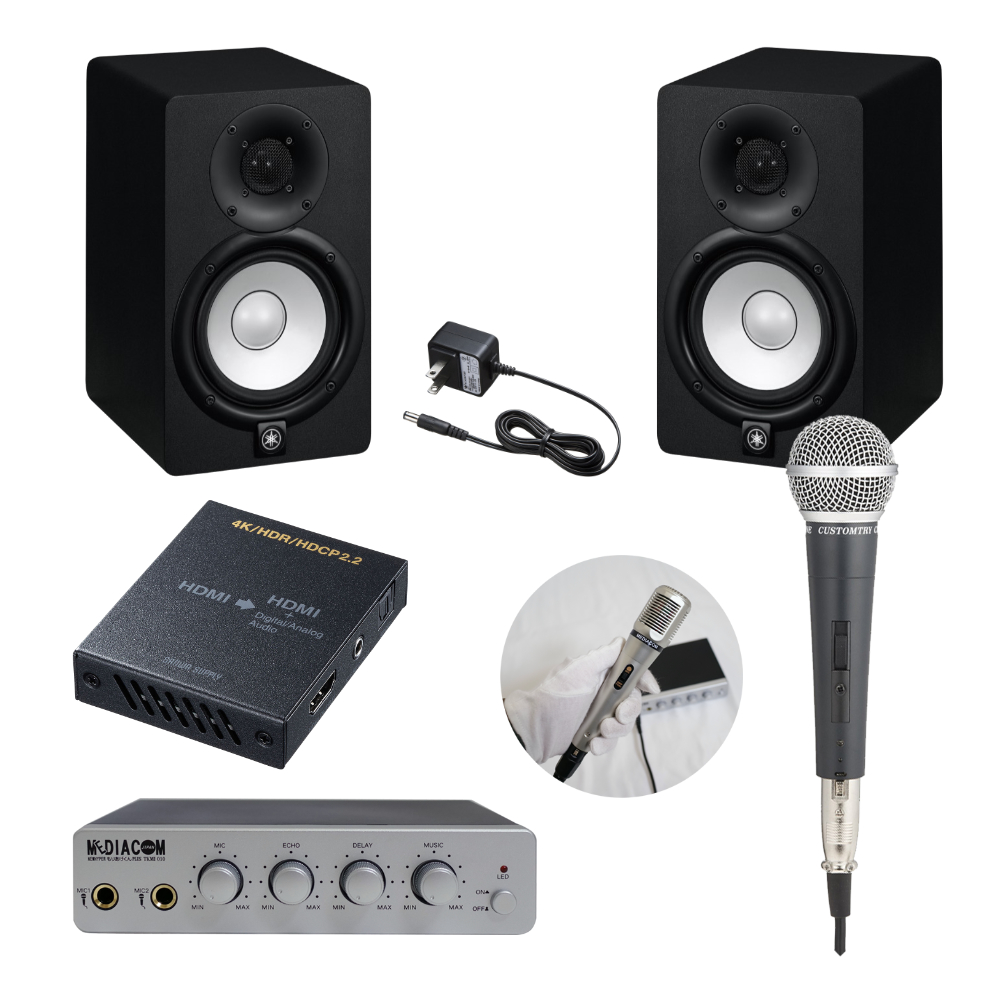 YAMAHA ( ヤマハ ) HS5 W、XLRケーブル2本、パッド2枚 YAMAHA ( ヤマハ