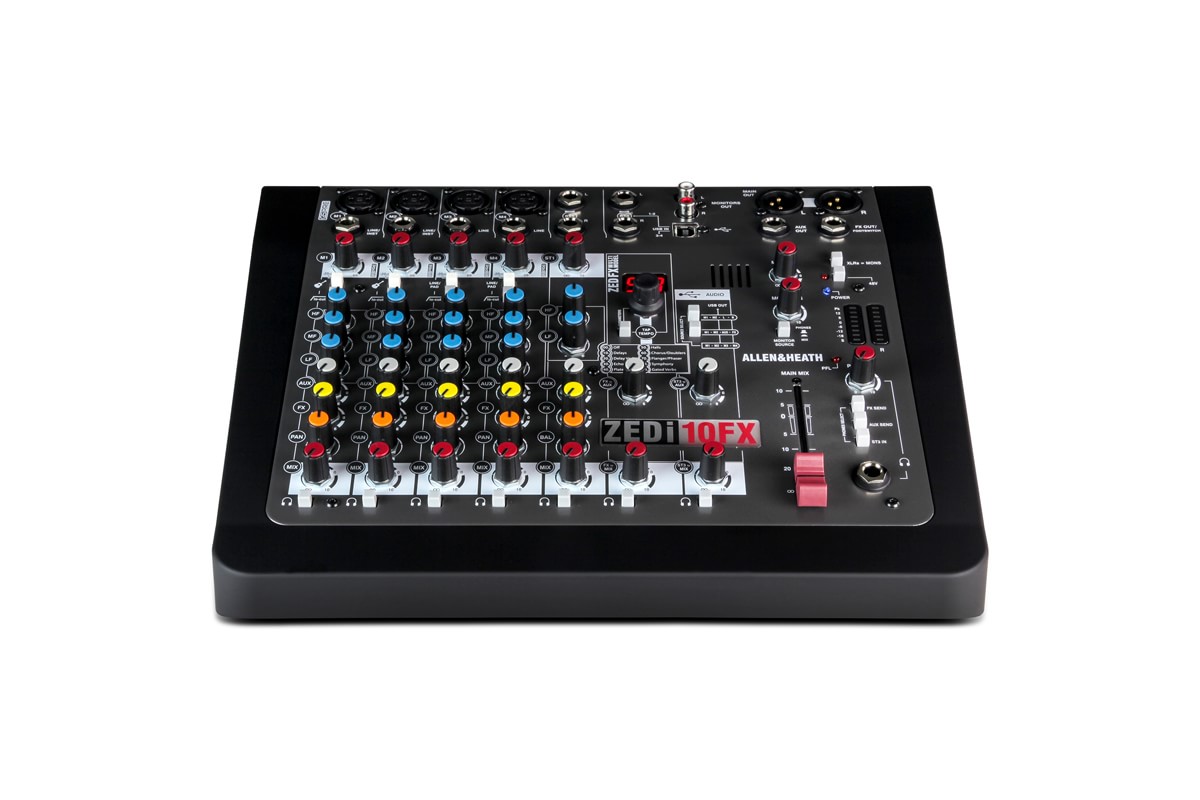 モニターヘッドフォン付□Allen&Heath アナログミキサー ZEDi-10FX
