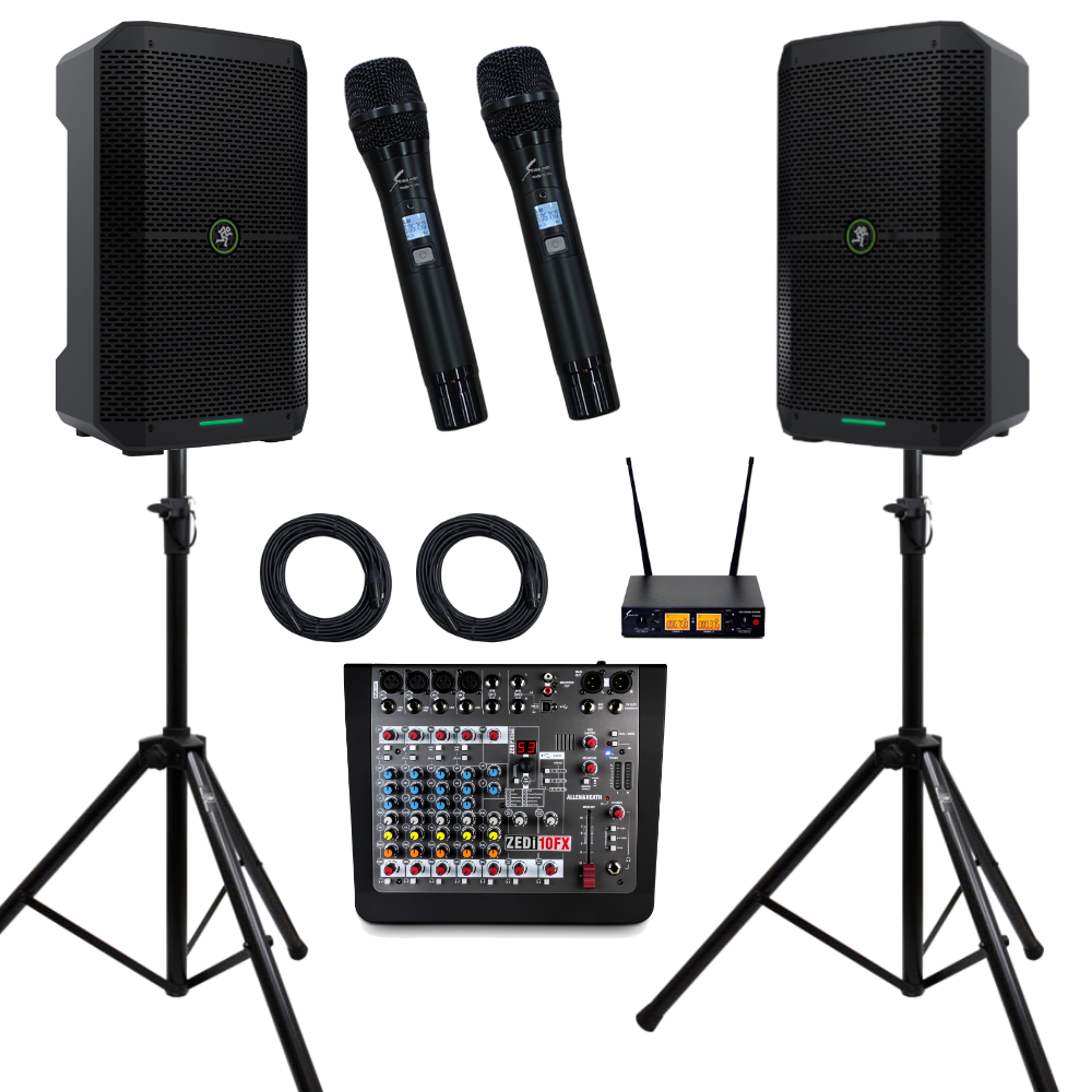 Mackie ポータブルPAシステム THUMP GO ミキサー＋ワイヤレスマイク2