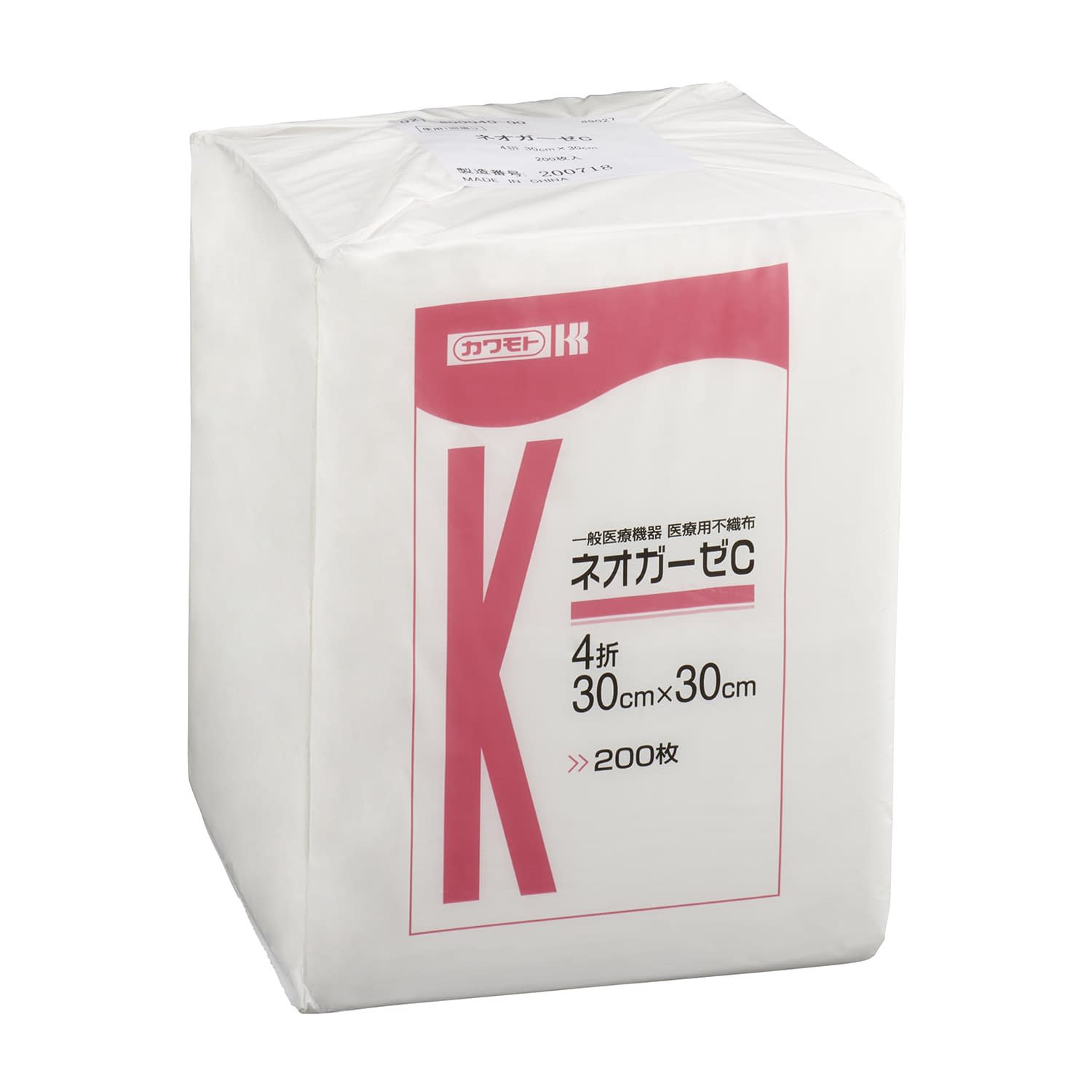 未滅菌ネオガーゼC(4ツ折) 医療用ガーゼ 07-4797-14 川本産業 30X30CM
