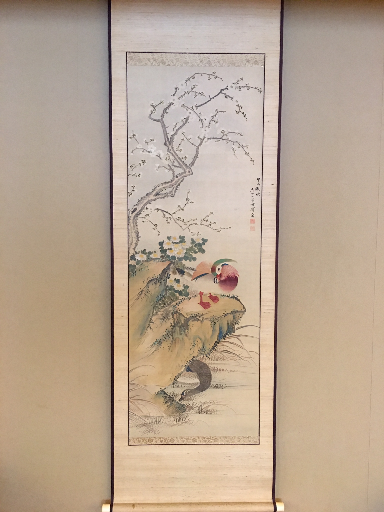 複製/野口小蘋/玉堂富貴図/桐共箱付/工芸/布袋屋掛軸HH-353 複製/野口