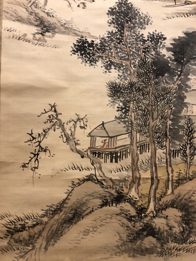 中西耕石 淡着色山水図｜古美術・掛け軸の販売・買取・鑑定-松本松栄堂