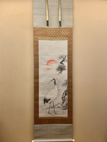 狩野伊川院栄信 鶴図 双幅｜古美術・掛け軸の販売・買取・鑑定-松本松栄堂