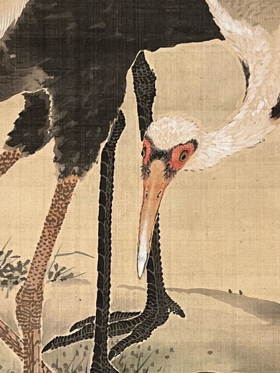 土方稲嶺 鶴之図｜古美術・掛け軸の販売・買取・鑑定-松本松栄堂