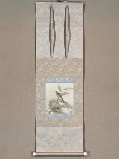 入江波光 栗に小禽｜古美術・掛け軸の販売・買取・鑑定-松本松栄堂