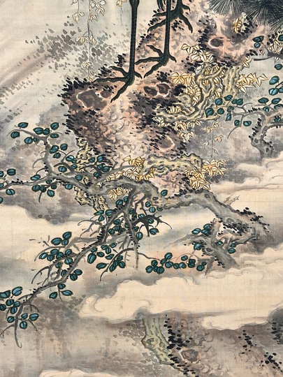 諸葛監 松上双鶴図｜古美術・掛け軸の販売・買取・鑑定-松本松栄堂