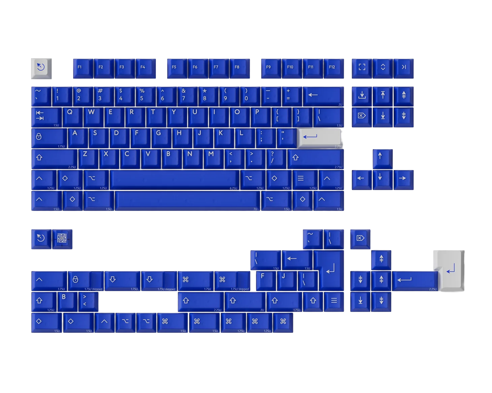 KBDfans PBTfans Klein Blue R3 - Base kit - MaxGaming.com