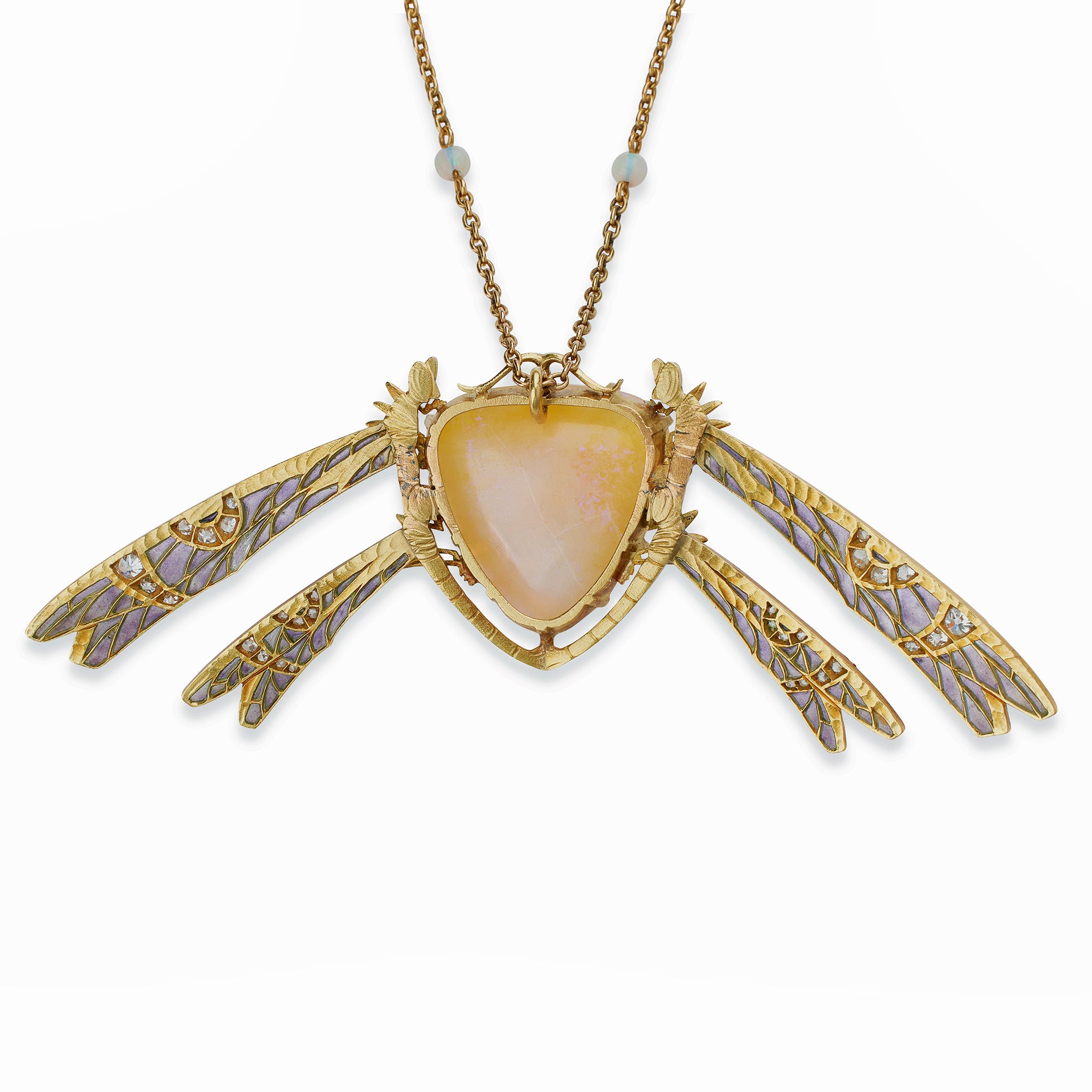 Macklowe Gallery | René Lalique Art Nouveau Plique-à-jour Enamel