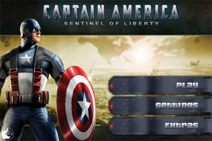 キャプテン・アメリカのランニングゲームアプリ「Captain America
