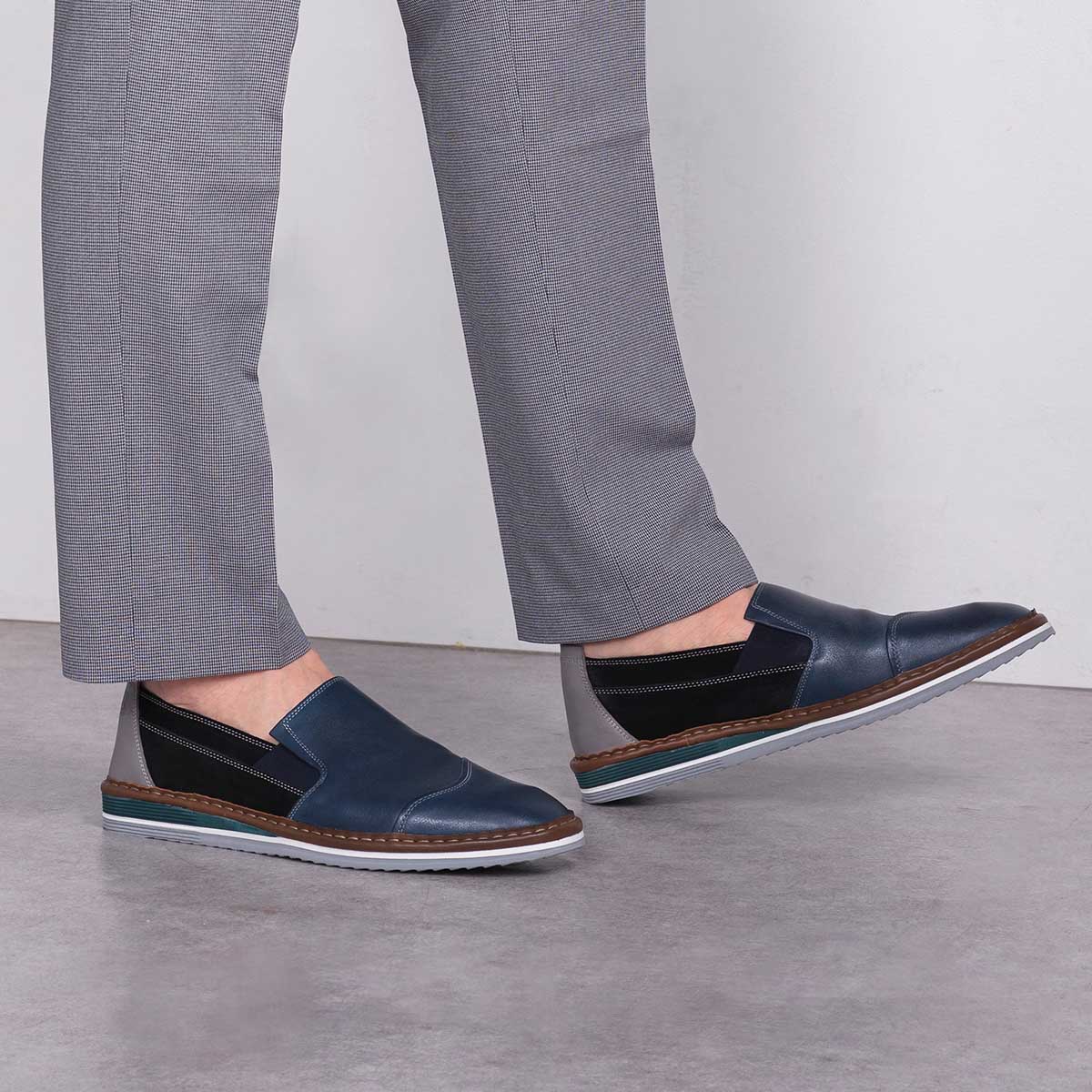 ランバンオンブルー LANVIN en Bleu バイカラースリッポン カジュアル