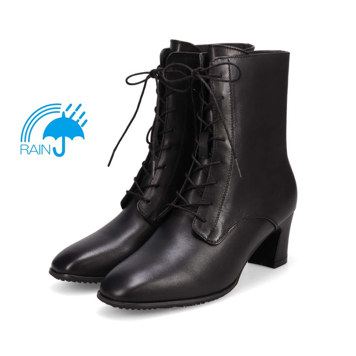 撥水仕様】モデロ MODELLO 5.5cmヒール レースアップショートブーツ