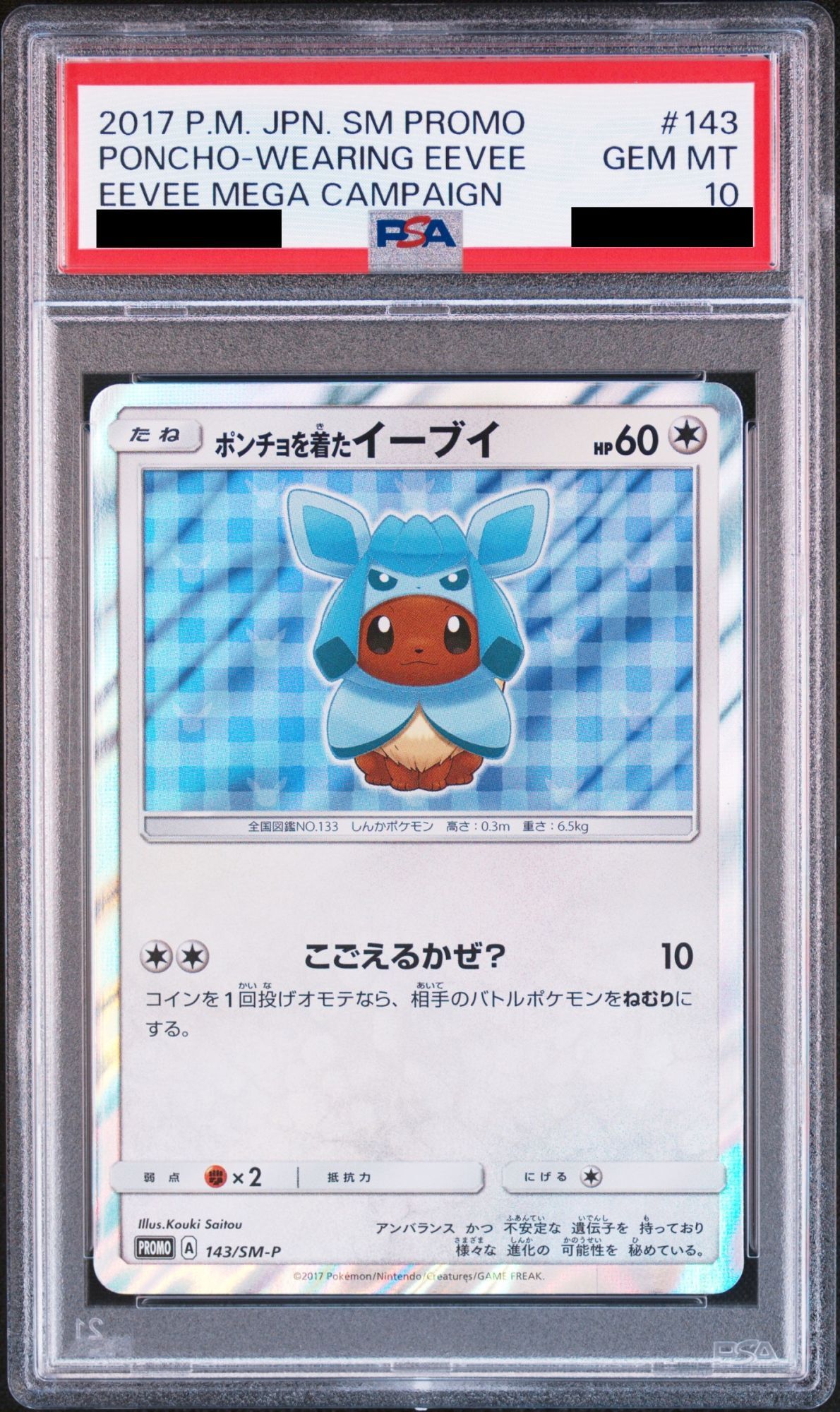 PSA10】ポンチョを着たイーブイ (プロモ) {143/SM-P} [-] - magi通販