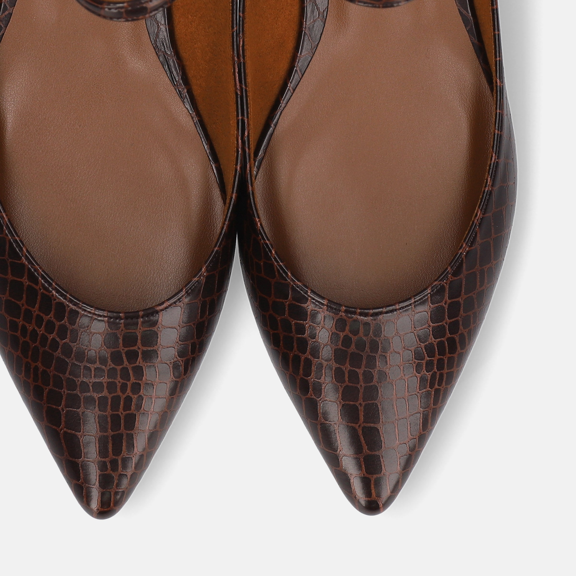 ラストワン20%OFF：ストラップデザイン 甲浅フラットシューズ（4801