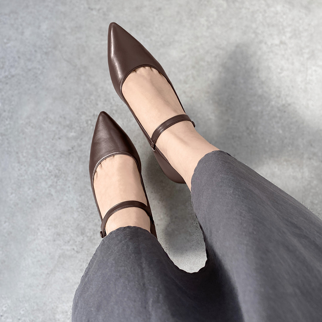 ラストワン40%OFF：メリージェーン ストラップ フラットシューズ（4802