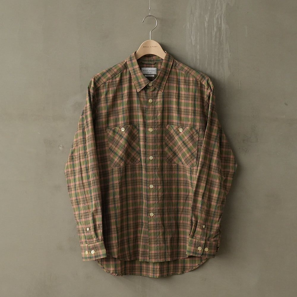 VINTAGE MADRAS LOOSE FIT R/C SHT – MANUAL ALPHABET ONLINE STORE