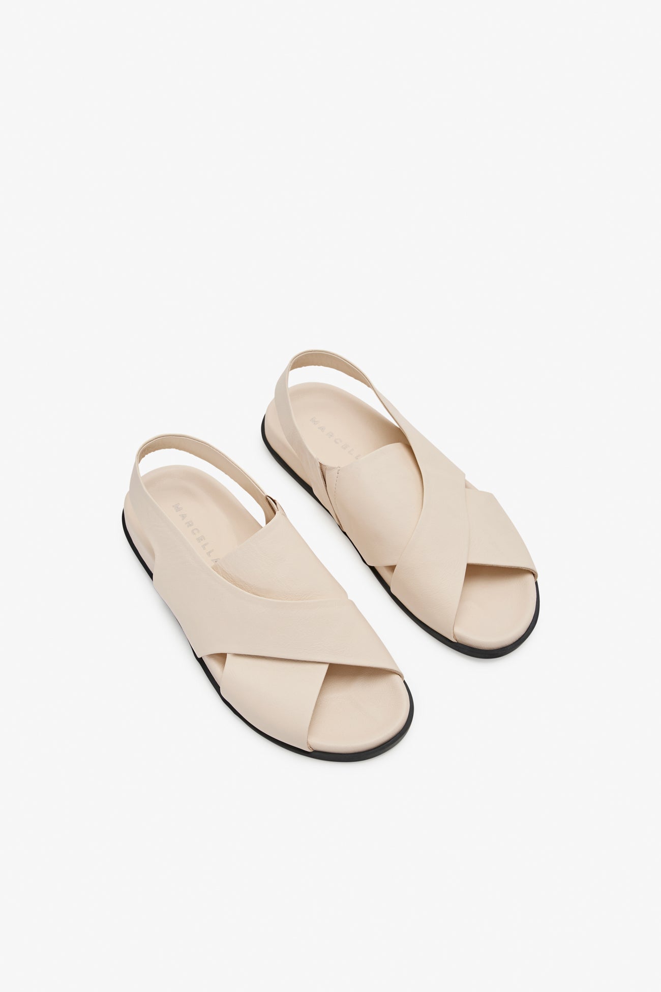 Women's European Leather Wide-Strap Sandals - Heidi Sandals | Marcella