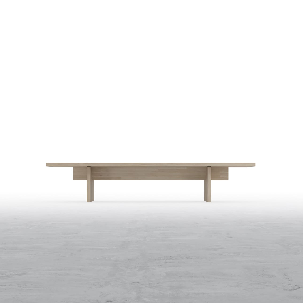 文机 木製脚 幅1800×奥行450㎜ ラバーウッド（クリアー）ローデスク