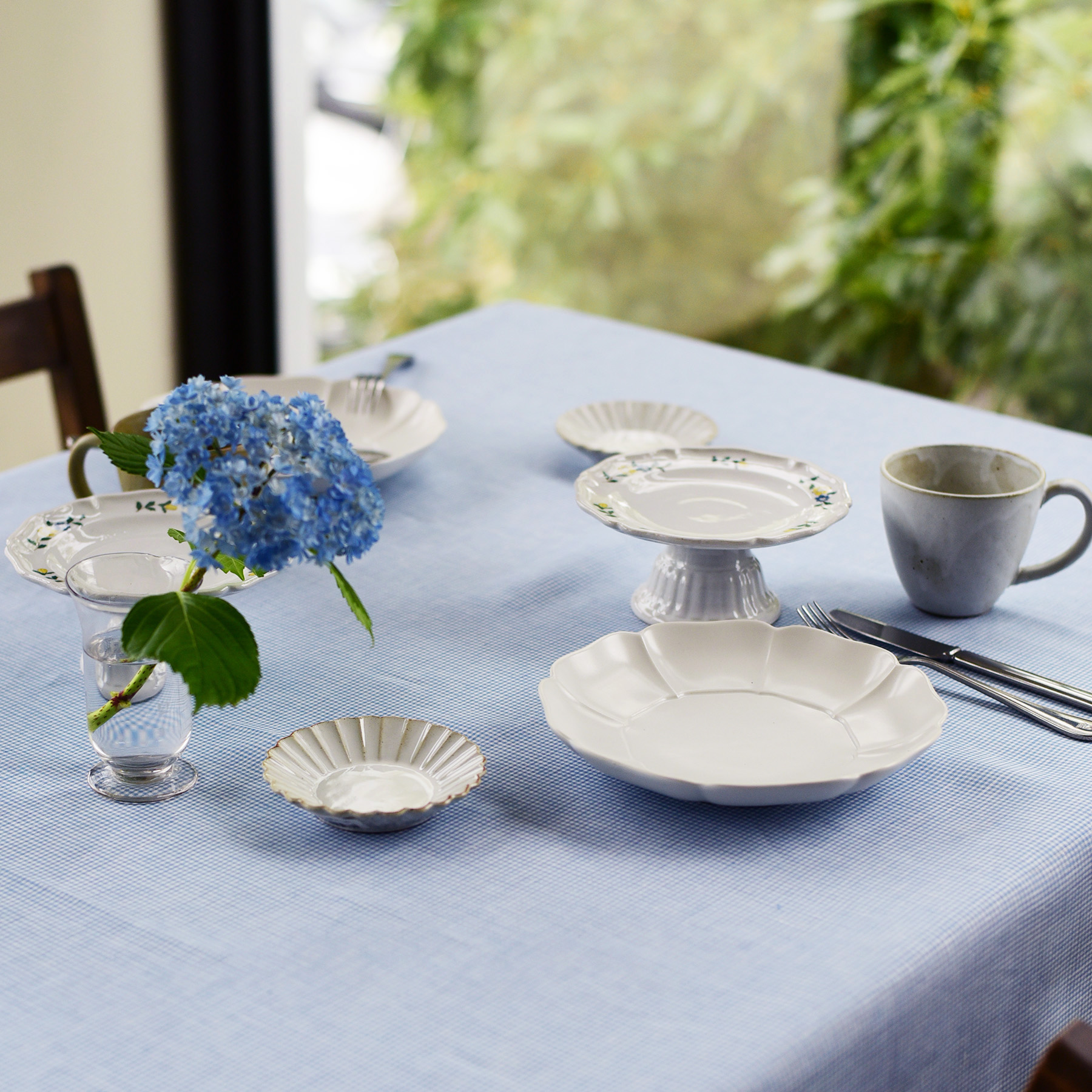 キッチンリネン :: テーブルクロス :: ギンガムチェックS(サックス