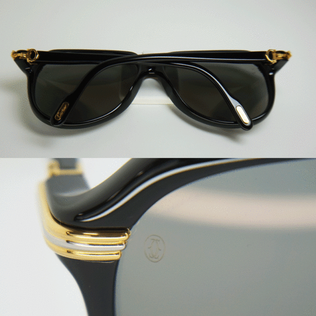 カルティエ140トリニティ91年ヴィンテージティアドロップサングラスお