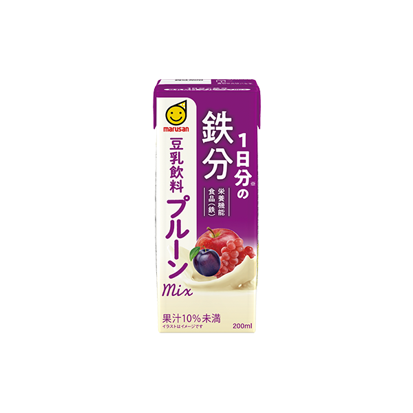 1日分の鉄分 豆乳飲料 プルーンmix 200ml｜マルサンアイ株式会社