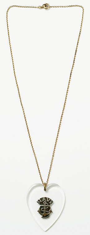 US NAVY(米海軍) WWII ミリタリーネックレス/トップ部ルーサイトベース