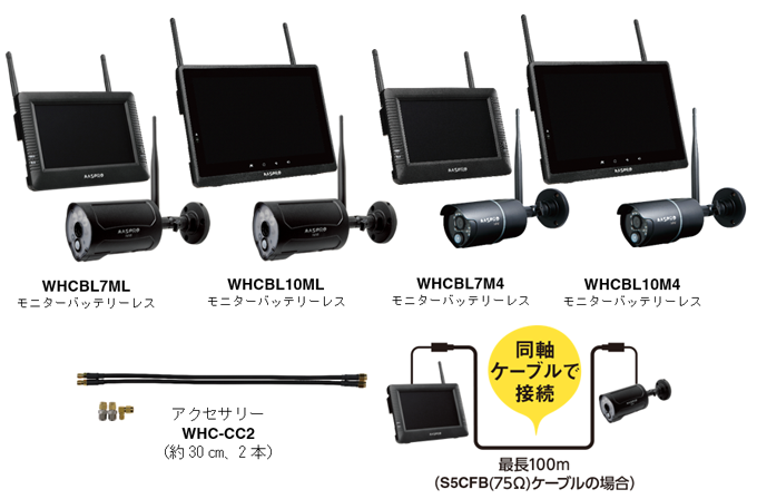 マスプロ電工(MASPRO) モニター＆ワイヤレスＨＤカメラセット用 モニター＆ワイヤレスHDカメラセット EP2WCFM | マスプロ電工