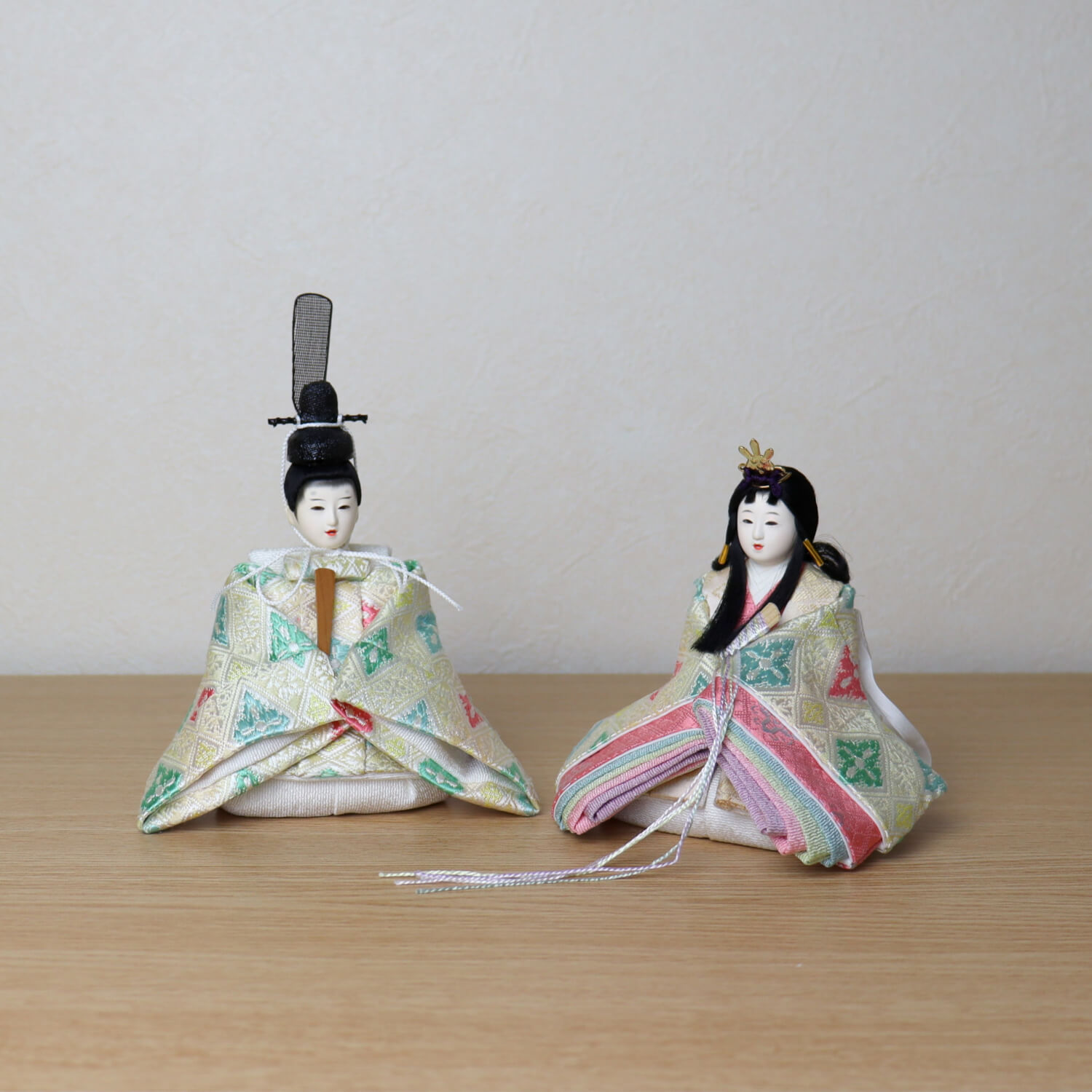 選べるお顔 小西実作 PICCONI 茜-あかね- 京製正絹西陣織 国産杉製月飾