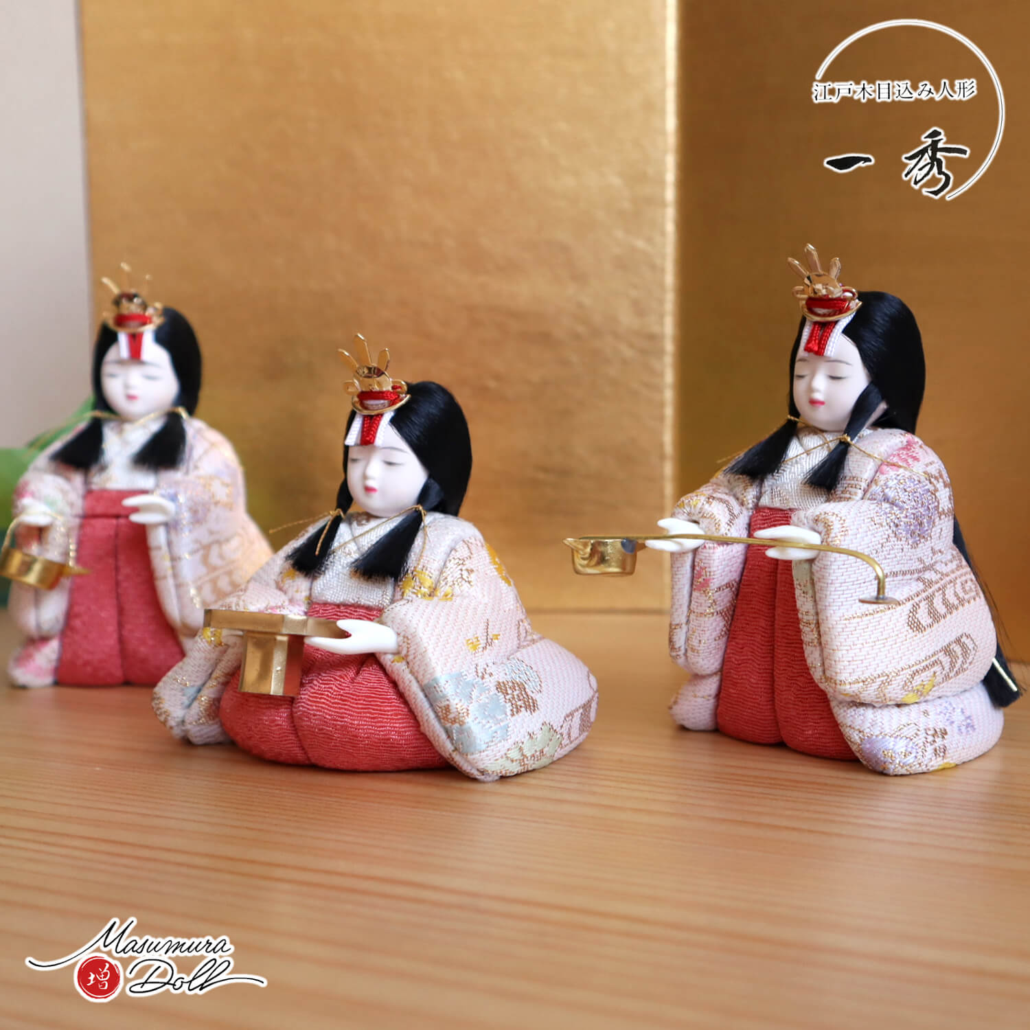 一秀 安土雛 五人飾り ケース入り 16号 【公式通販】