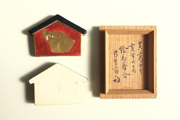 ワンコせんせ 茶道具 真葛焼 色絵 棗 久田宗也極め箱 M 9547 茶道具