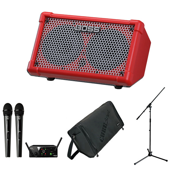 ワイヤレスマイク2本セット】BOSS(ボス) ／ CUBE Street II Red (CUBE