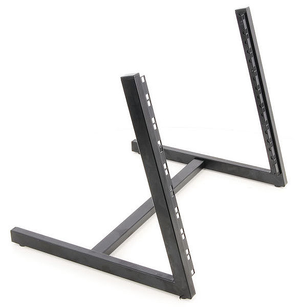 K&M 8Uデスクトップ用ラックスタンド+トレイ+ヘッドホンホルダー K&M